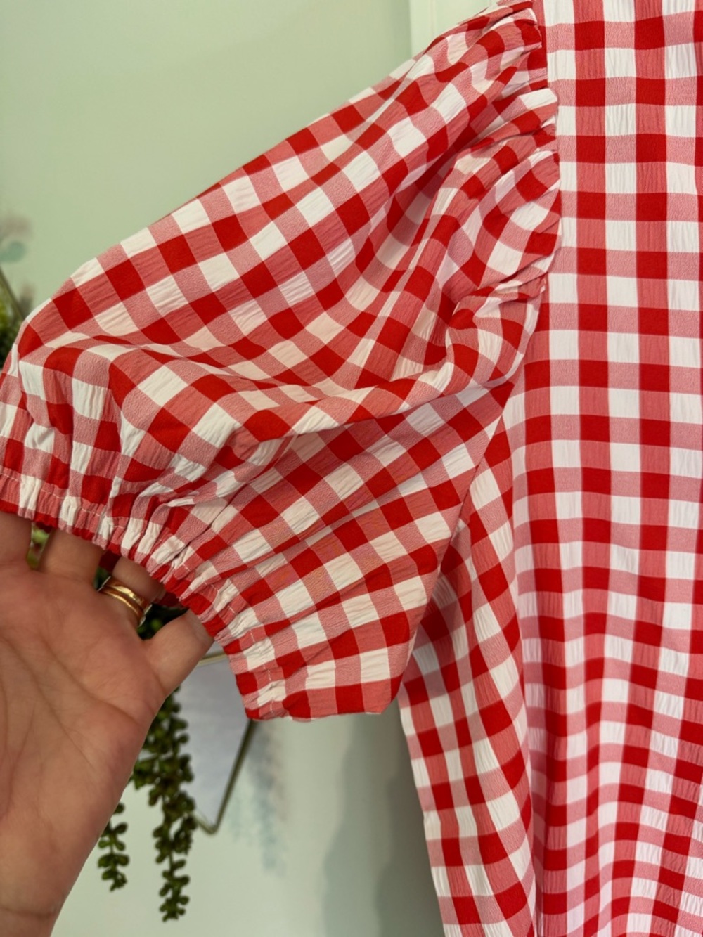 Rose & Olive Red Check Top - Picture 5 of 6